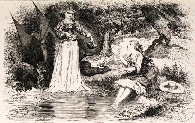 1870 Scarce French Book - Contes des Fees, Fairy Tales by Perrault, Mme d'Aulnoy, Hamilton, Mme Leprince de Beaumont.