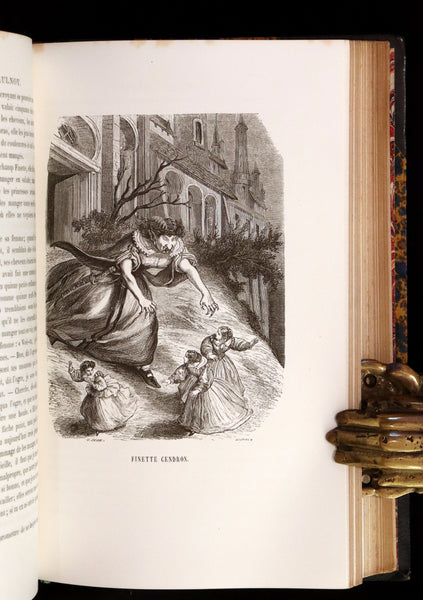 1870 Scarce French Book - Contes des Fees, Fairy Tales by Perrault, Mme d'Aulnoy, Hamilton, Mme Leprince de Beaumont.