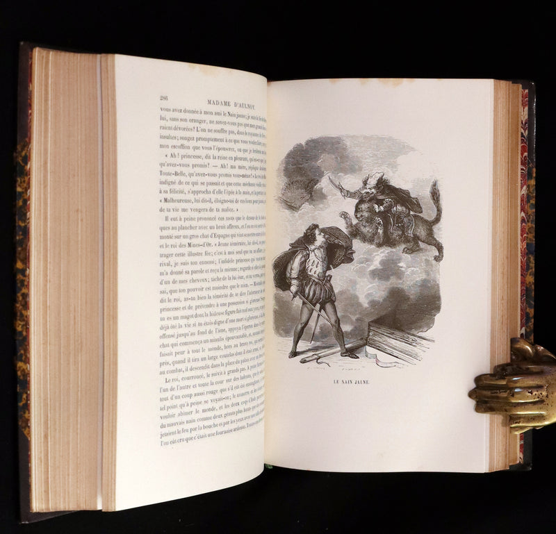1870 Scarce French Book - Contes des Fees, Fairy Tales by Perrault, Mme d'Aulnoy, Hamilton, Mme Leprince de Beaumont.