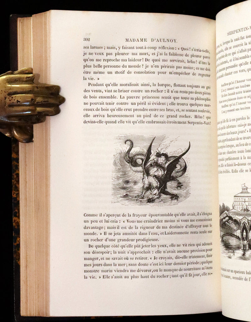 1870 Scarce French Book - Fairy Tales, Contes des Fees by Perrault, Mme d'Aulnoy, and others.