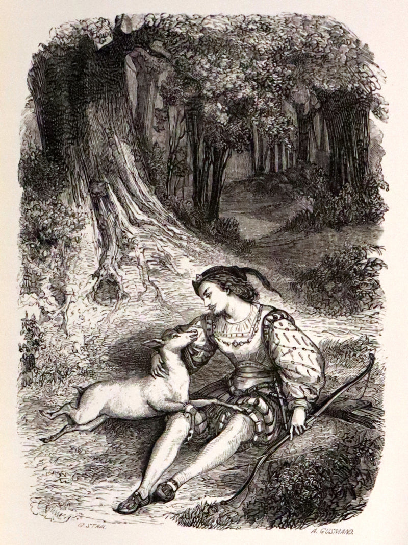 1870 Scarce French Book - Contes des Fees, Fairy Tales by Perrault, Mme d'Aulnoy, Hamilton, Mme Leprince de Beaumont.