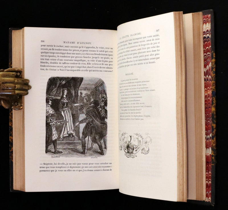 1870 Scarce French Book - Contes des Fees, Fairy Tales by Perrault, Mme d'Aulnoy, Hamilton, Mme Leprince de Beaumont.