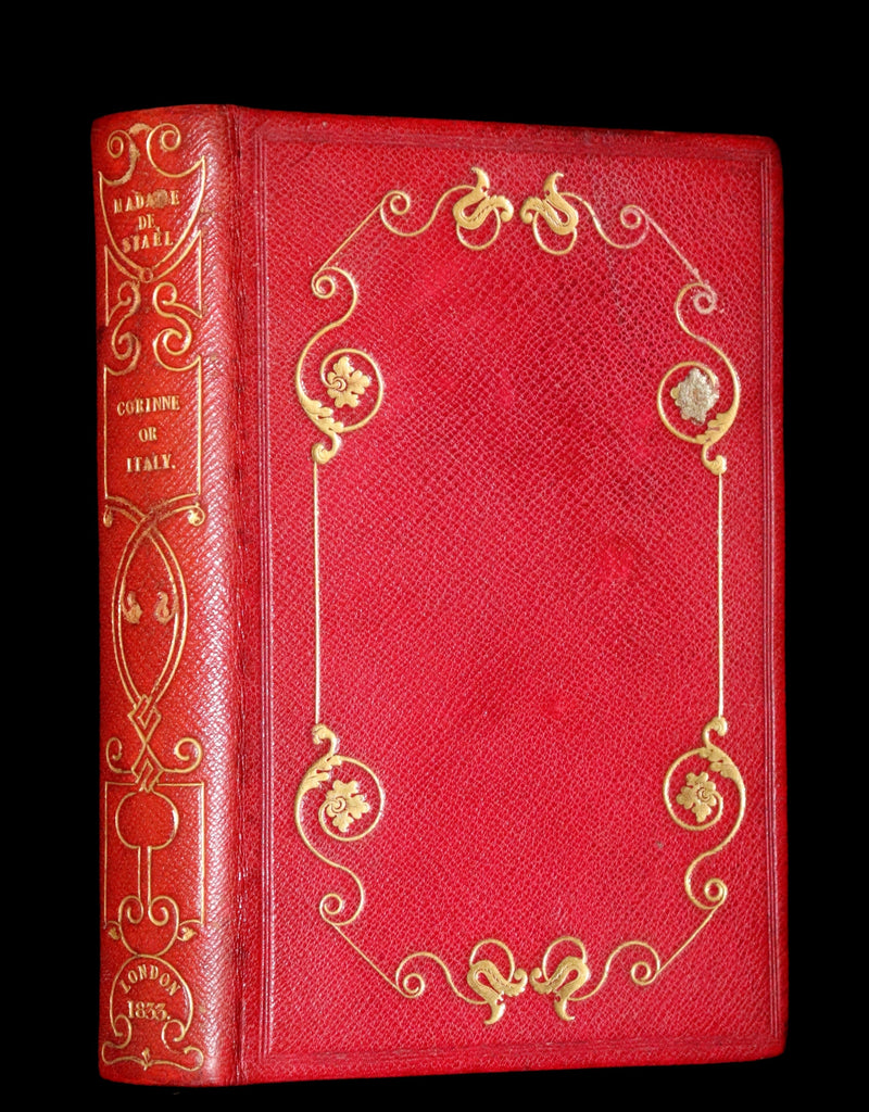 1833 Rare One volume First Edition - Corinne or Italy by Mme de Stael. Romanticism.