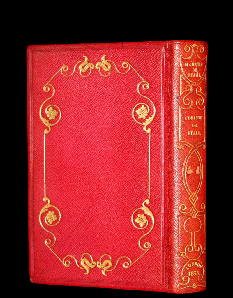 1833 Rare One volume First Edition - Corinne or Italy by Mme de Stael. Romanticism.