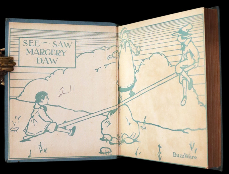 1915 Scarce First Edition - Complete Mother Goose Illustrated by H.B. Matthews and Buzz Ware.