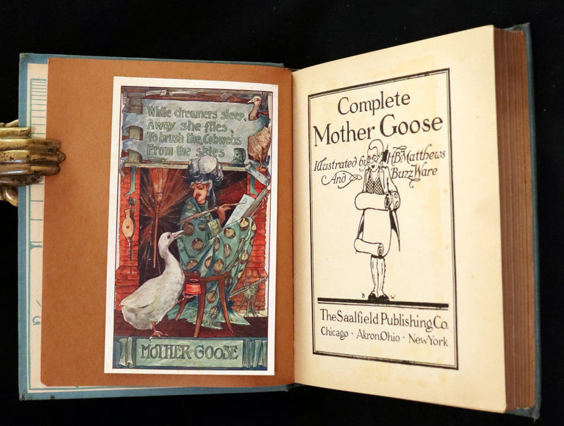 1915 Scarce First Edition - Complete Mother Goose Illustrated by H.B. Matthews and Buzz Ware.