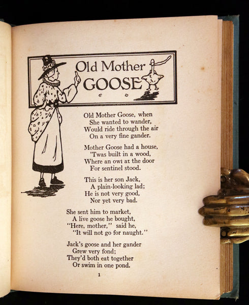 1915 Scarce First Edition - Complete Mother Goose Illustrated by H.B. Matthews and Buzz Ware.