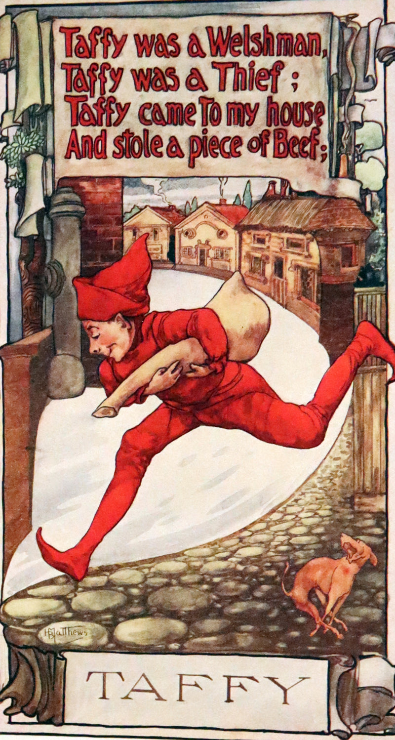 1915 Scarce First Edition - Complete Mother Goose Illustrated by H.B. Matthews and Buzz Ware.