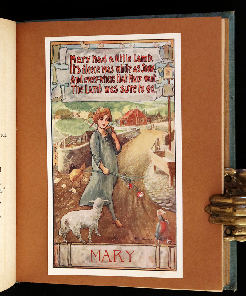 1915 Scarce First Edition - Complete Mother Goose Illustrated by H.B. Matthews and Buzz Ware.