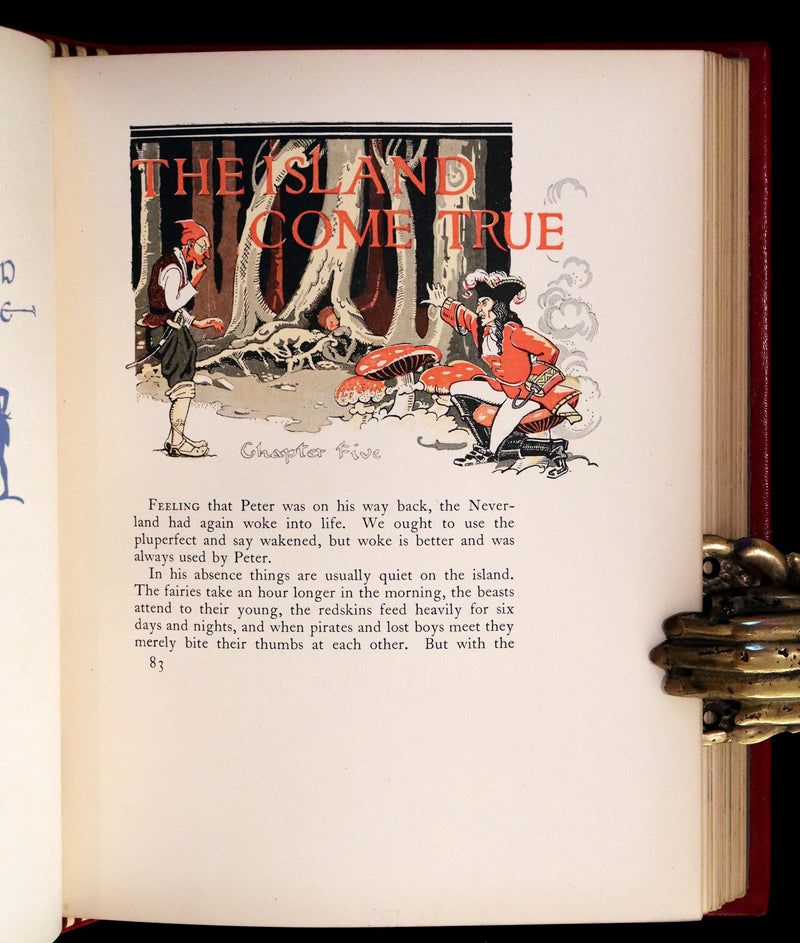 1931 Exquisite Book bound by P. Doyle - Peter Pan & Wendy. First Illustrated Edition by Gwynedd Hudson.