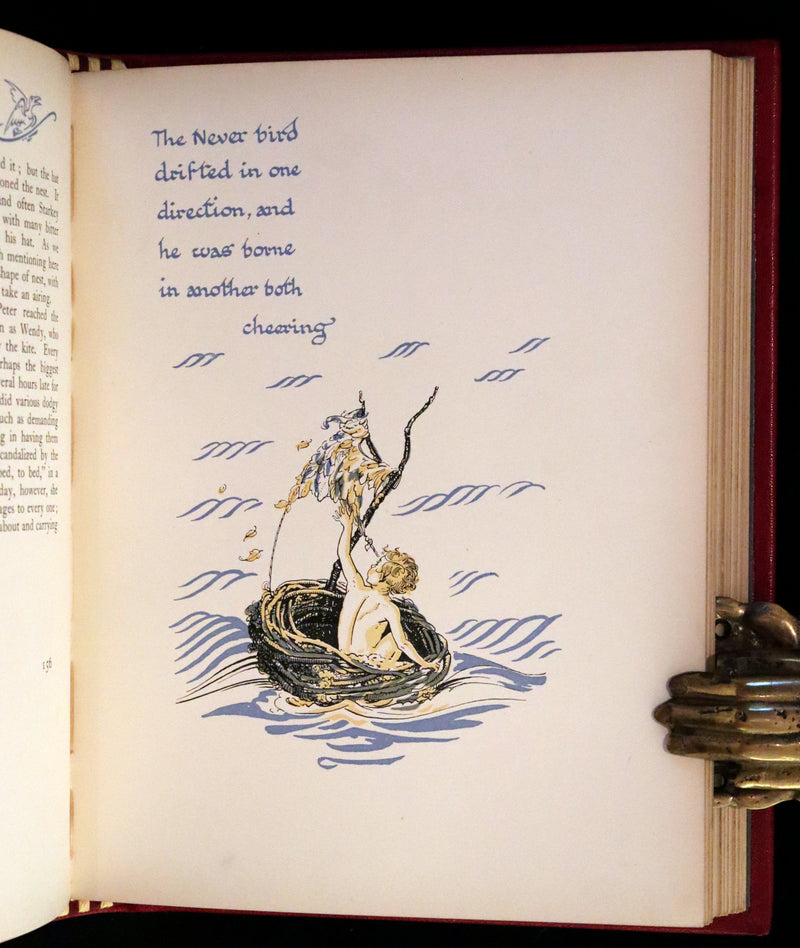 1931 Exquisite Book bound by P. Doyle - Peter Pan & Wendy. First Illustrated Edition by Gwynedd Hudson.