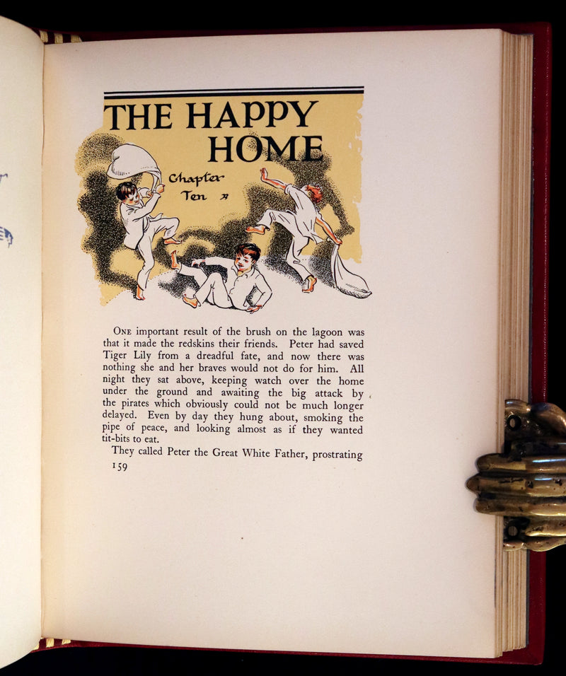 1931 Exquisite Book bound by P. Doyle - Peter Pan & Wendy. First Illustrated Edition by Gwynedd Hudson.