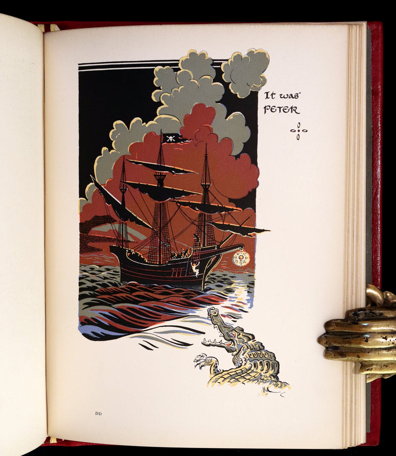 1931 Exquisite Book bound by P. Doyle - Peter Pan & Wendy. First Illustrated Edition by Gwynedd Hudson.