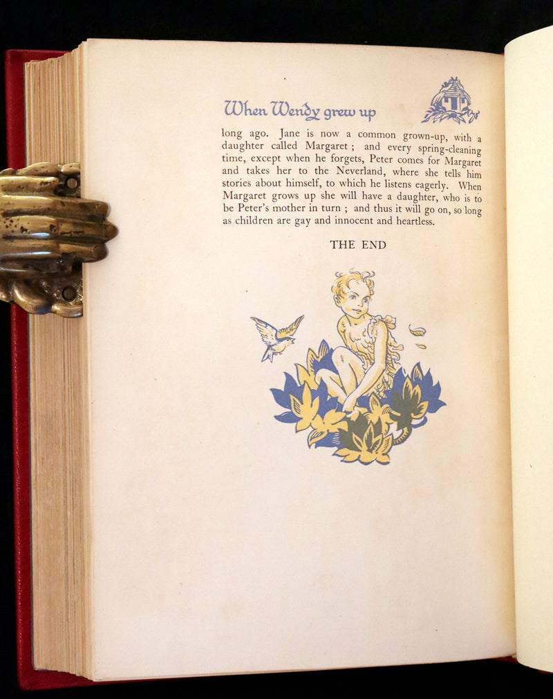 1931 Exquisite Book bound by P. Doyle - Peter Pan & Wendy. First Illustrated Edition by Gwynedd Hudson.