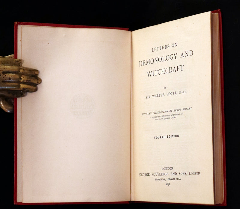 1898 Rare Edition - Letters on Demonology and Witchcraft - WITCHES & FAIRIES. Sir Walter Scott.