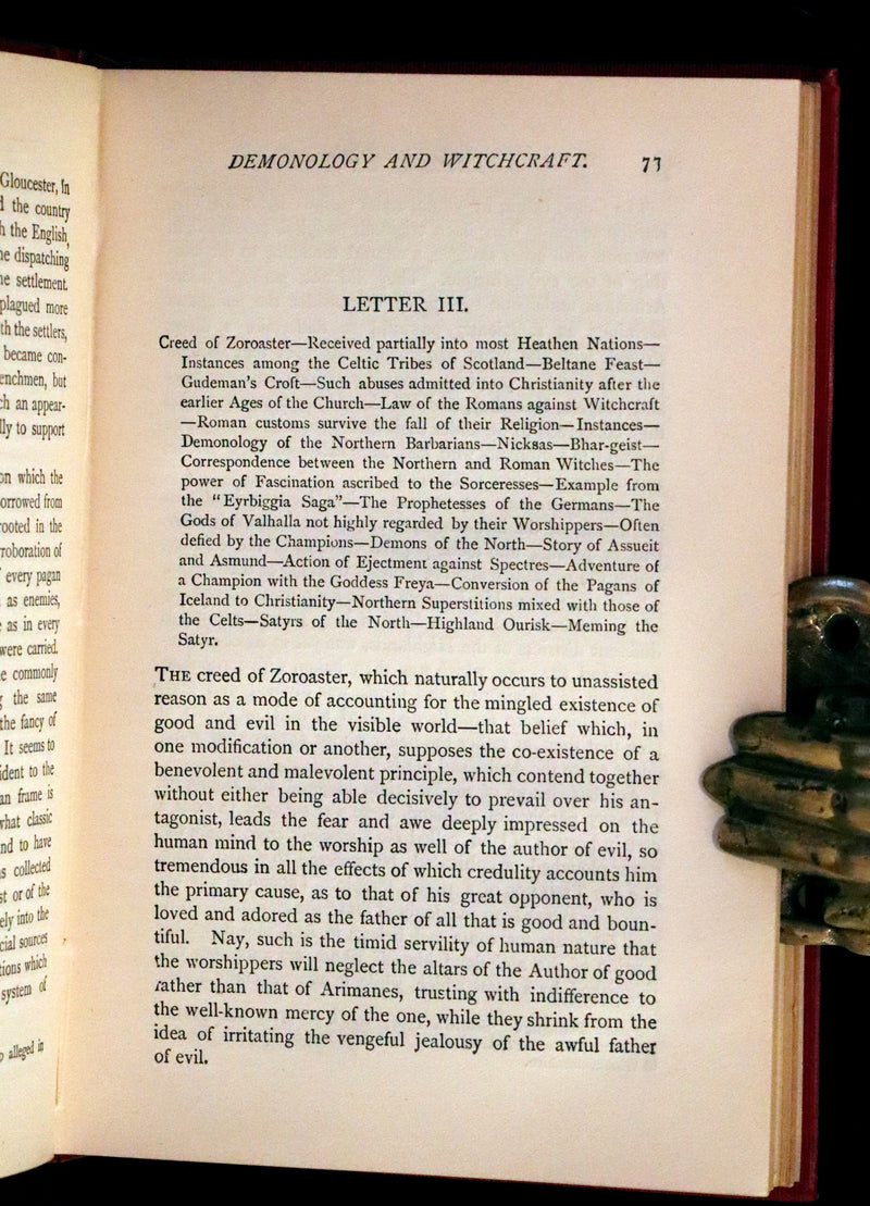 1898 Rare Edition - Letters on Demonology and Witchcraft - WITCHES & FAIRIES. Sir Walter Scott.