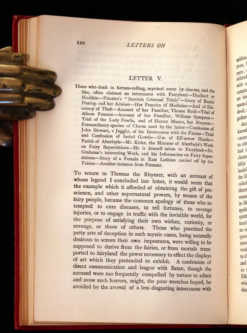 1898 Rare Edition - Letters on Demonology and Witchcraft - WITCHES & FAIRIES. Sir Walter Scott.