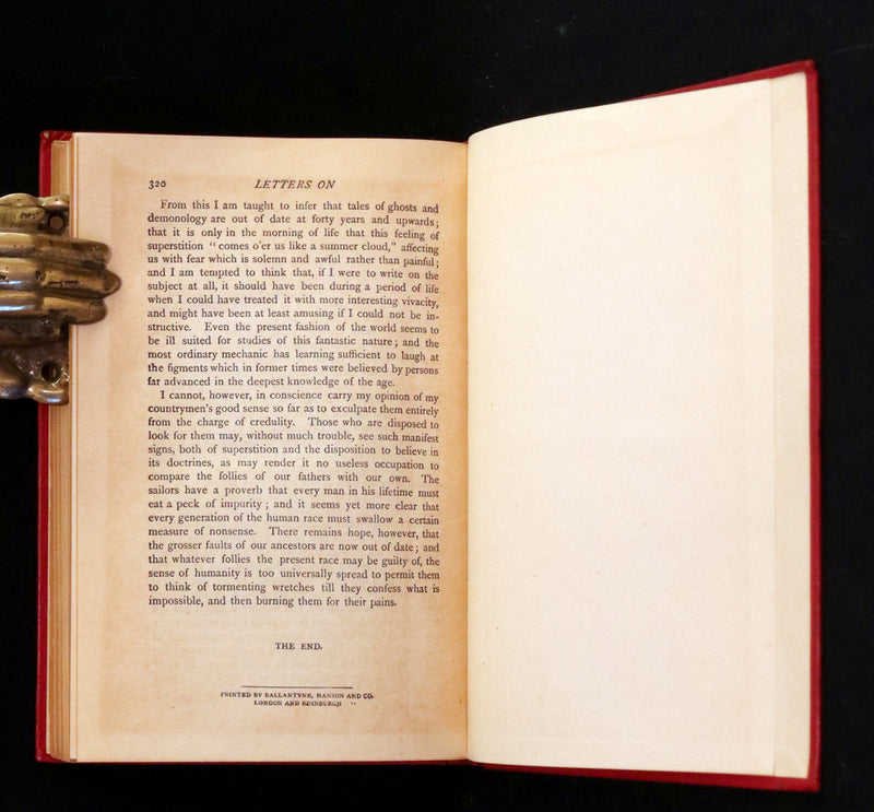 1898 Rare Edition - Letters on Demonology and Witchcraft - WITCHES & FAIRIES. Sir Walter Scott.