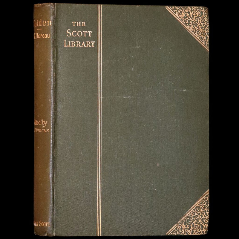 1886 Rare Victorian Book - WALDEN by Henry David THOREAU With an Introductory Note by Will H. Dircks.
