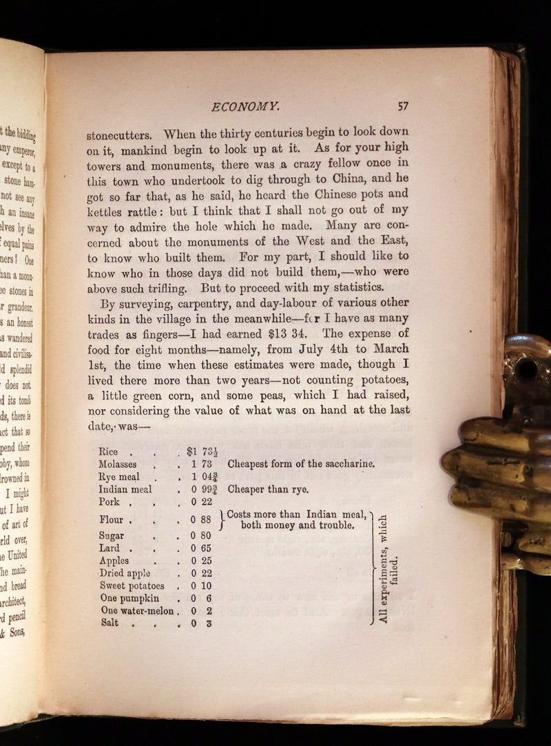 1886 Rare Victorian Book - WALDEN by Henry David THOREAU With an Introductory Note by Will H. Dircks.