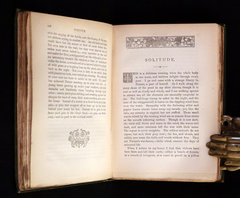 1886 Rare Victorian Book - WALDEN by Henry David THOREAU With an Introductory Note by Will H. Dircks.