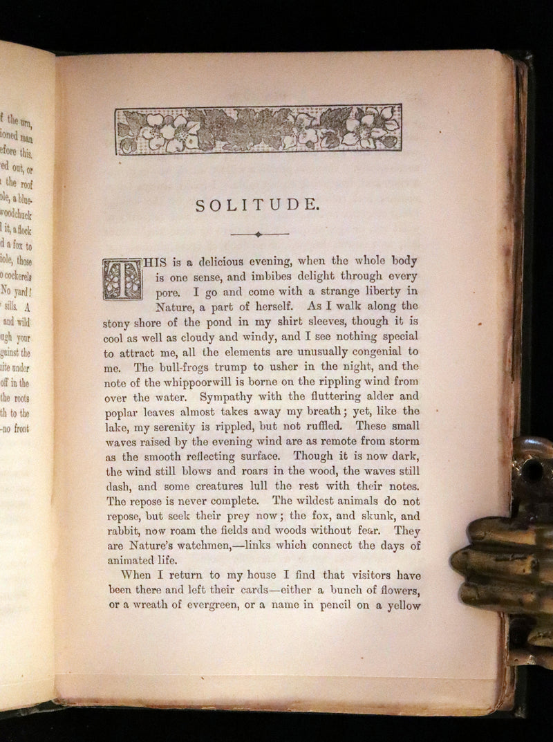 1886 Rare Victorian Book - WALDEN by Henry David THOREAU With an Introductory Note by Will H. Dircks.