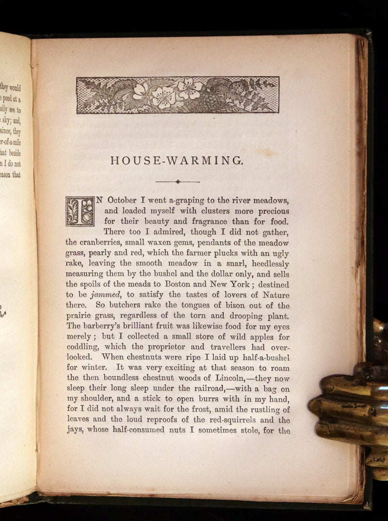 1886 Rare Victorian Book - WALDEN by Henry David THOREAU With an Introductory Note by Will H. Dircks.