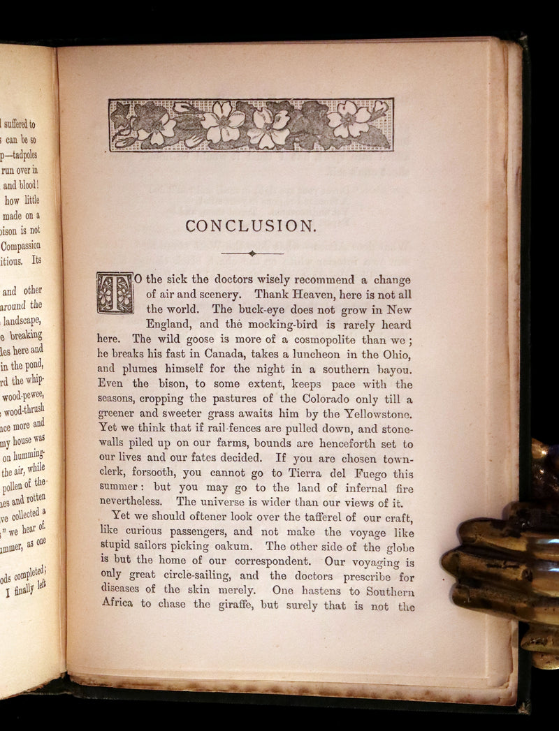 1886 Rare Victorian Book - WALDEN by Henry David THOREAU With an Introductory Note by Will H. Dircks.