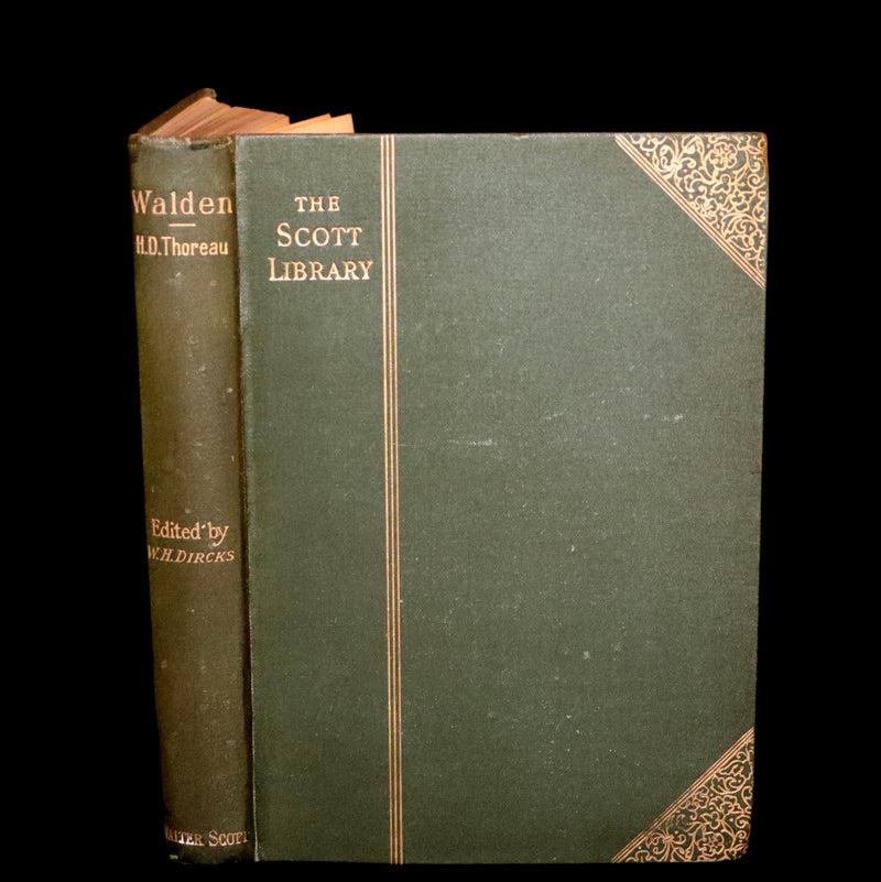1886 Rare Victorian Book - WALDEN by Henry David THOREAU With an Introductory Note by Will H. Dircks.