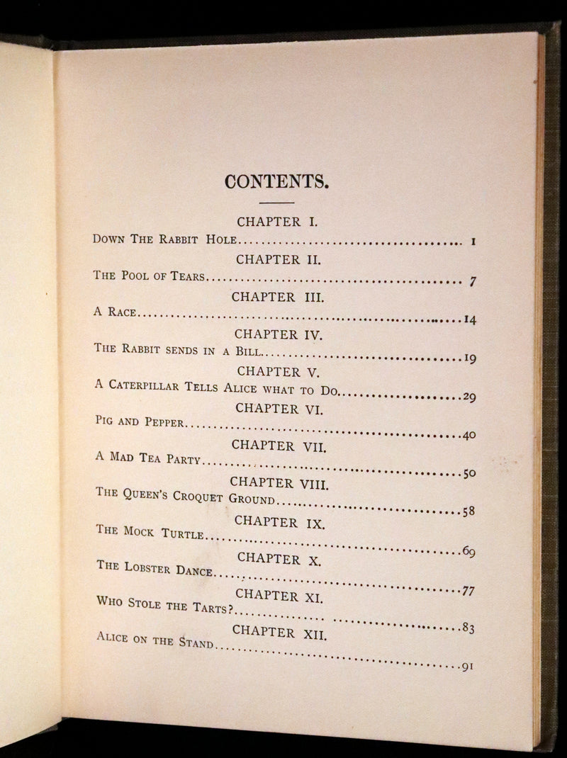 1905 Rare First Edition in Words of One Syllable - Alice's Adventures in Wonderland. Retold by Mrs. J. C. Gorham