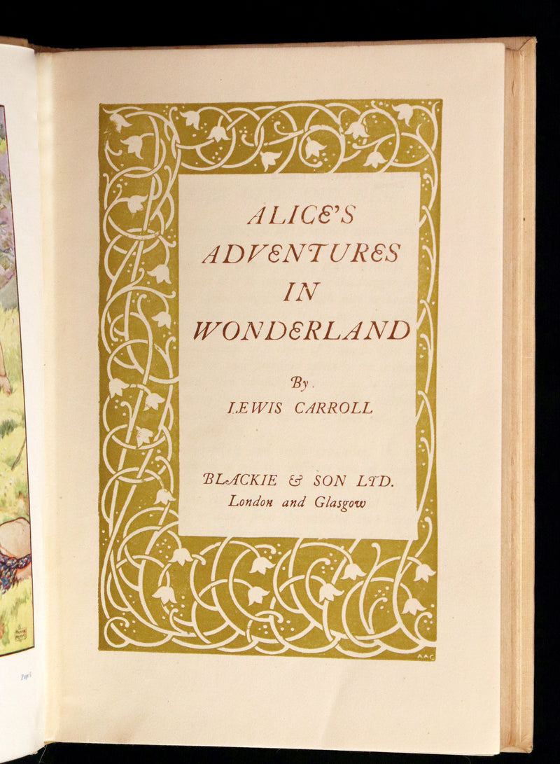 1920 Scarce Edition - Alice's Adventures in Wonderland Illustrated in color by Frank Adams.