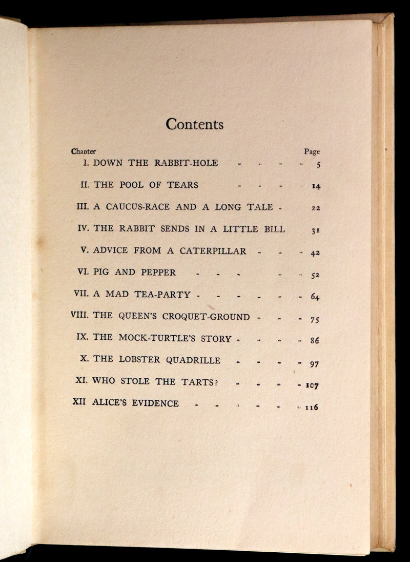 1920 Scarce Edition - Alice's Adventures in Wonderland Illustrated in color by Frank Adams.