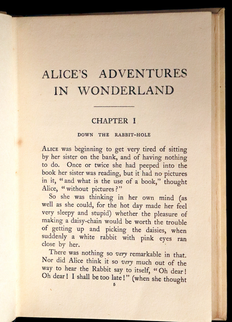 1920 Scarce Edition - Alice's Adventures in Wonderland Illustrated in color by Frank Adams.
