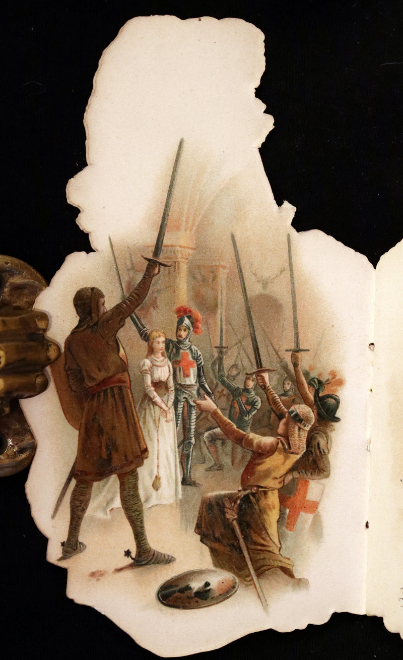 1890 Scarce Victorian Book ~ The Crusader's Christmas by Broadbrim illustrated by Frank Feller.