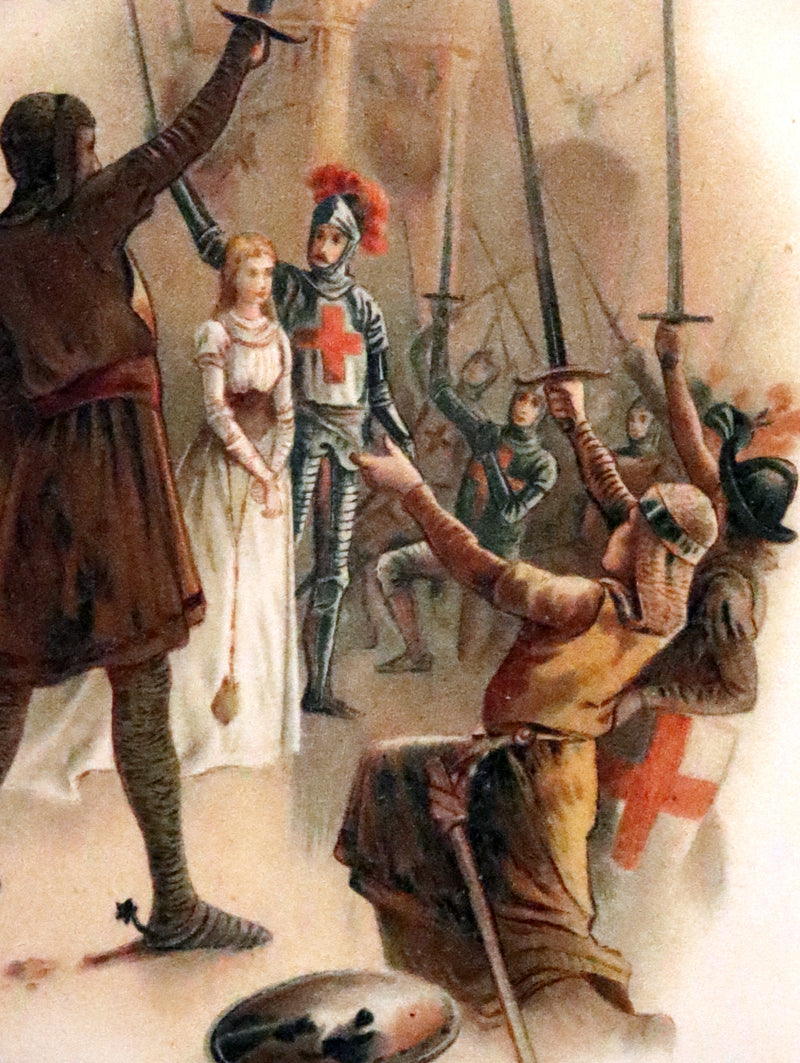 1890 Scarce Victorian Book ~ The Crusader's Christmas by Broadbrim illustrated by Frank Feller.