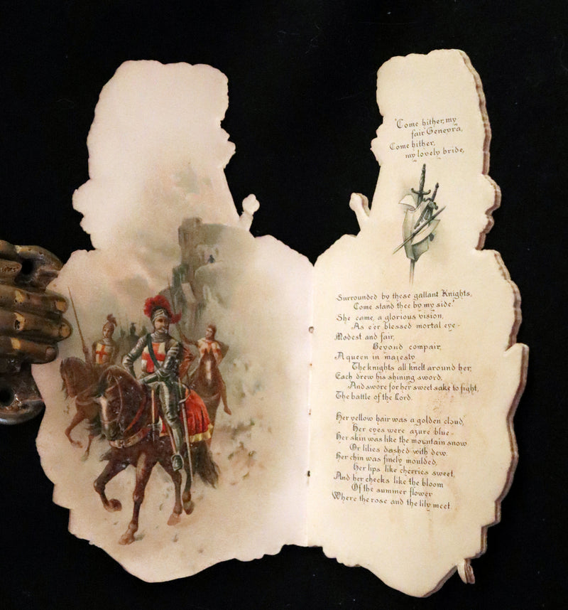 1890 Scarce Victorian Book ~ The Crusader's Christmas by Broadbrim illustrated by Frank Feller.