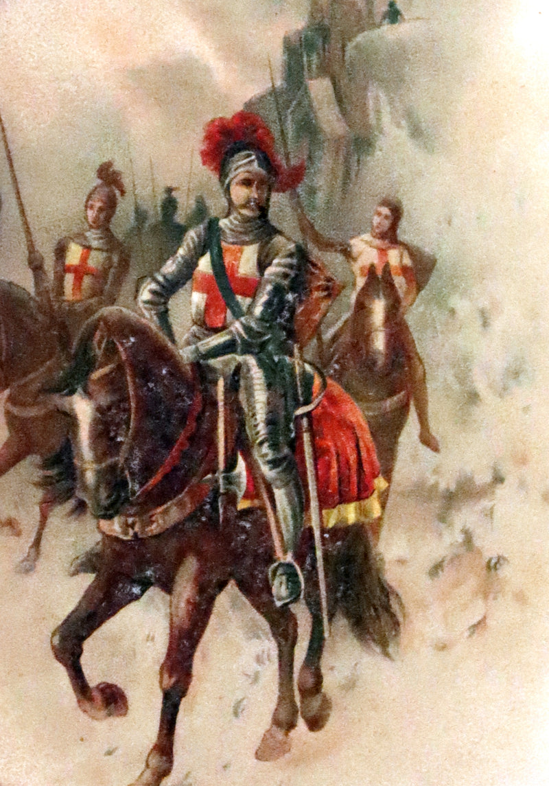 1890 Scarce Victorian Book ~ The Crusader's Christmas by Broadbrim illustrated by Frank Feller.