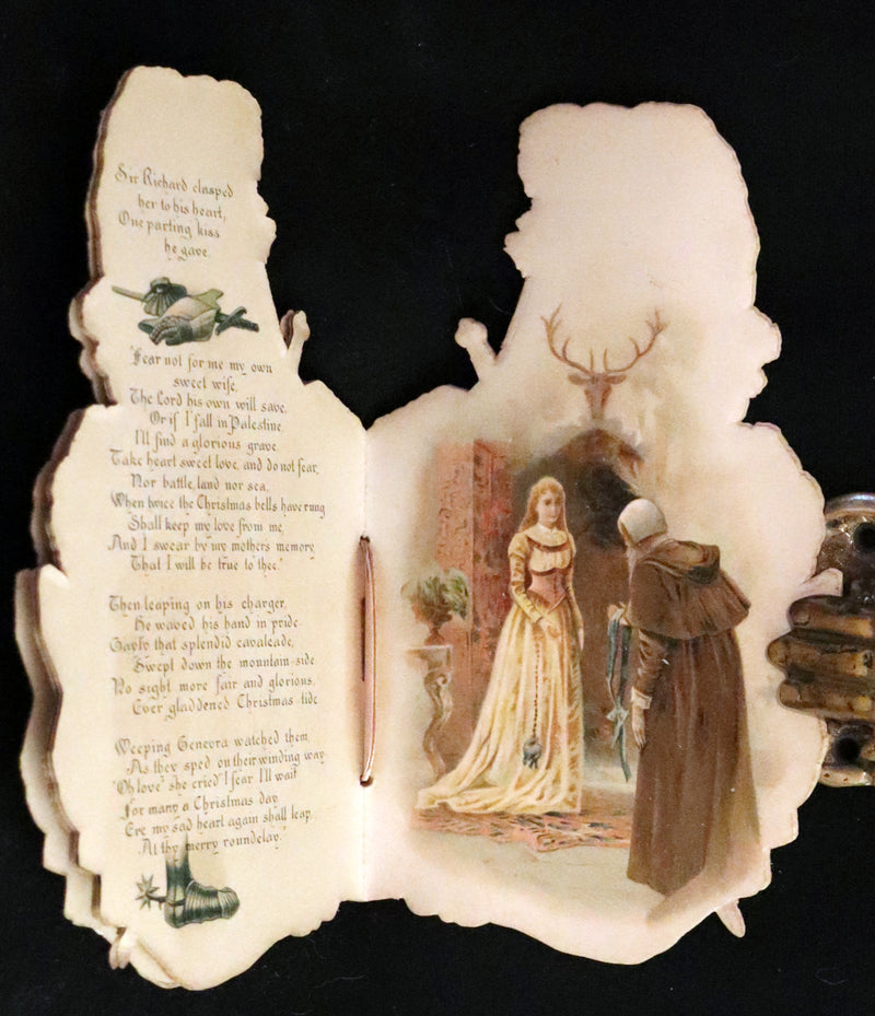 1890 Scarce Victorian Book ~ The Crusader's Christmas by Broadbrim illustrated by Frank Feller.