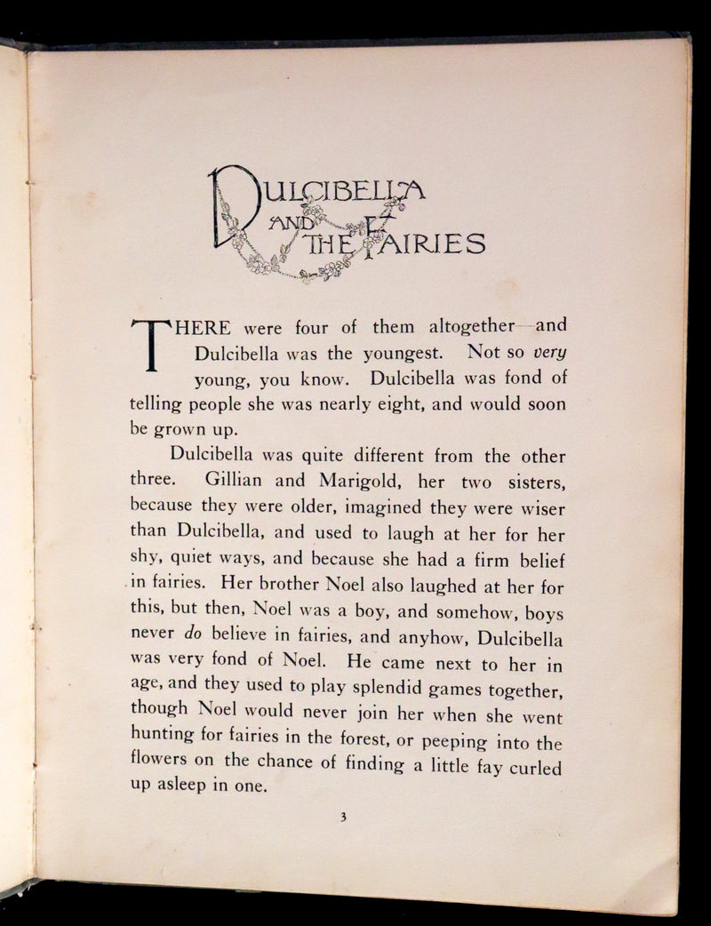 1920 Scarce First Edition - The Story of DULCIBELLA and the Fairies illustrated by Hilda T. Miller.