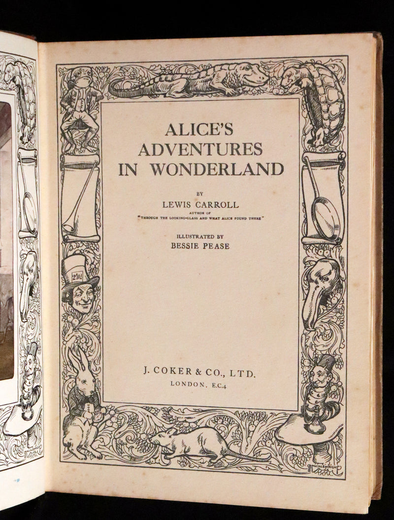 1930 Rare Book - Alice's Adventures in Wonderland Illustrated by Bessie Pease Gutmann.