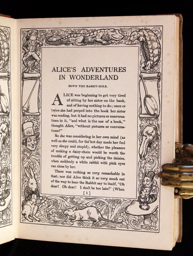 1930 Rare Book - Alice's Adventures in Wonderland Illustrated by Bessie Pease Gutmann.
