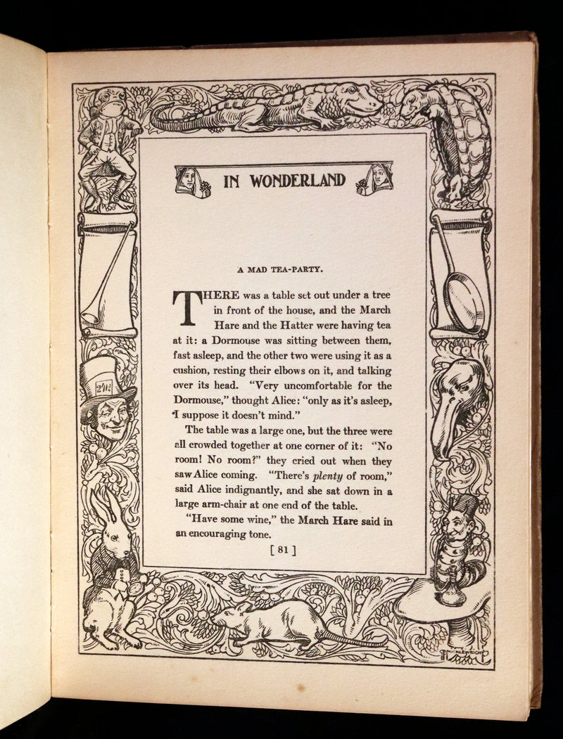 1930 Rare Book - Alice's Adventures in Wonderland Illustrated by Bessie Pease Gutmann.