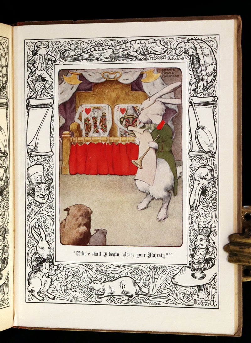 1930 Rare Book - Alice's Adventures in Wonderland Illustrated by Bessie Pease Gutmann.