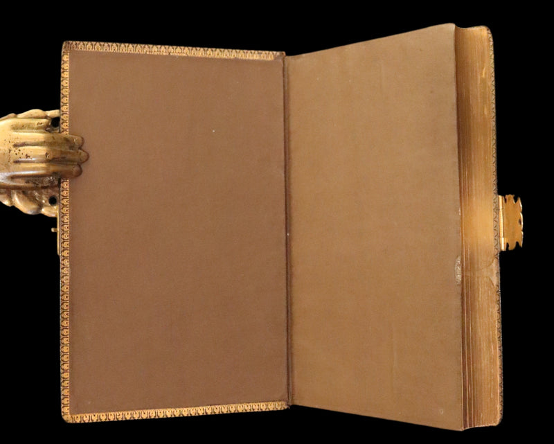 1870 Rare Book bound by Bagster - POLYGLOT BIBLE, OLD AND NEW TESTAMENTS with Clasp.