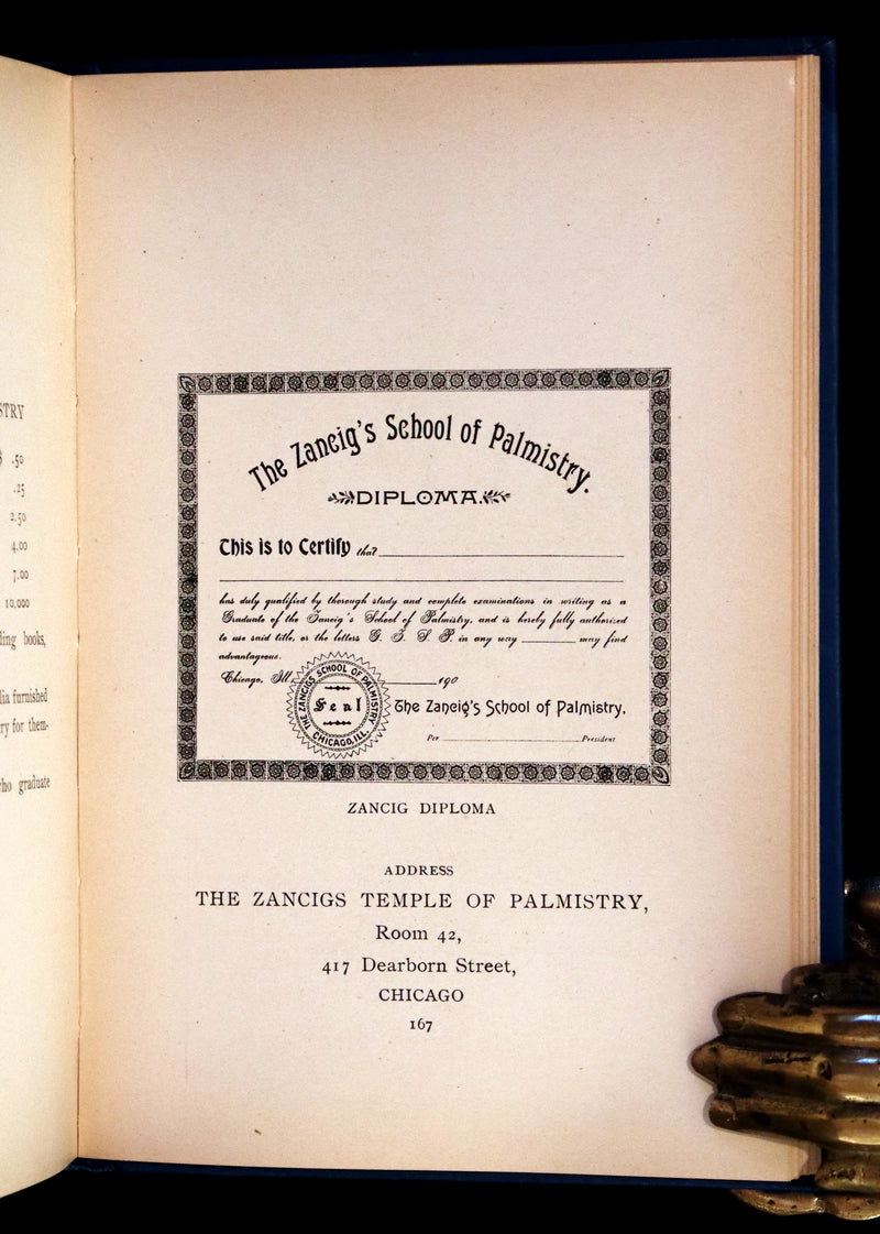 1900 Scarce PALMISTRY Book - Twentieth Century Guide to Palmistry by The Zancigs.