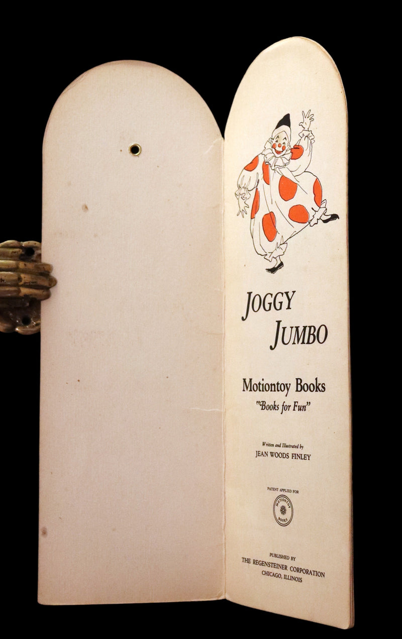 1910 First Edition MotionToy Book ~ Joggy Jumbo by Jean Woods Finley.
