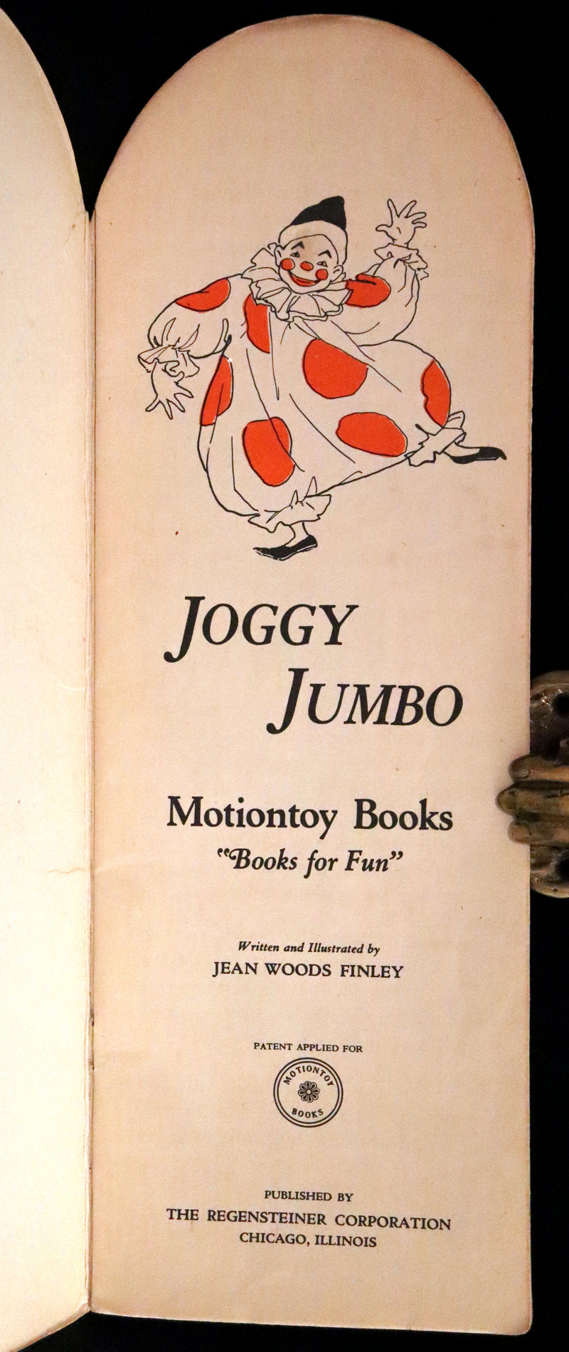1910 First Edition MotionToy Book ~ Joggy Jumbo by Jean Woods Finley.