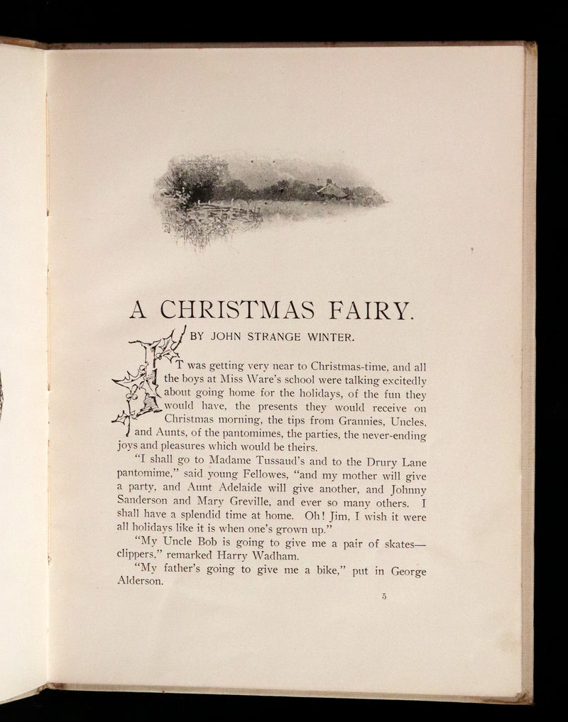 1900 Rare First Edition with Dust Jacket - A Christmas Fairy & Other Stories by John Strange Winter.