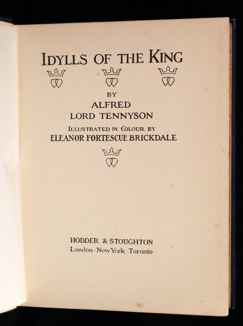 1911 First Edition Illustrated by Pre-Raphaelite Eleanor Fortescue Brickdale - Legend of King Arthur - Idylls of the King.