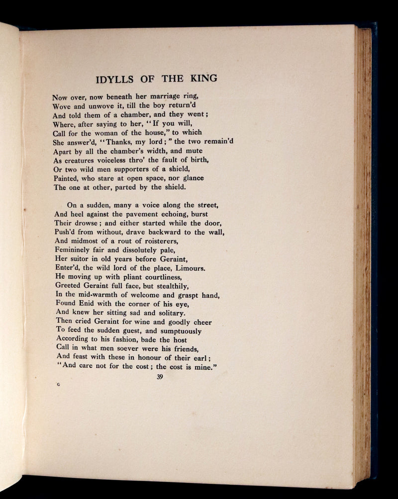 1911 First Edition Illustrated by Pre-Raphaelite Eleanor Fortescue Brickdale - Legend of King Arthur - Idylls of the King.